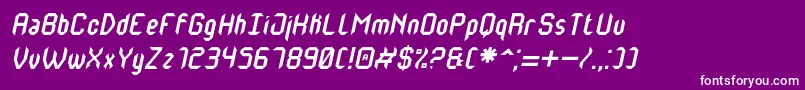 MonsterOfSouthItalicSt Font – White Fonts on Purple Background