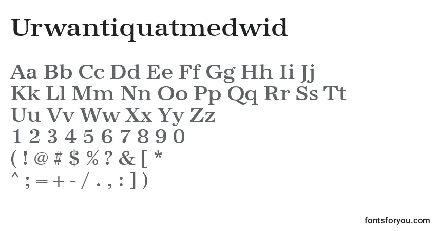 Czcionka Urwantiquatmedwid – alfabet, cyfry, specjalne znaki