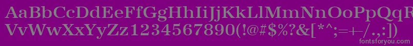 Urwantiquatmedwid Font – Gray Fonts on Purple Background