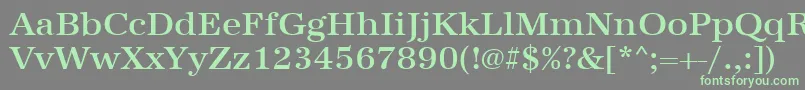 フォントUrwantiquatmedwid – 灰色の背景に緑のフォント
