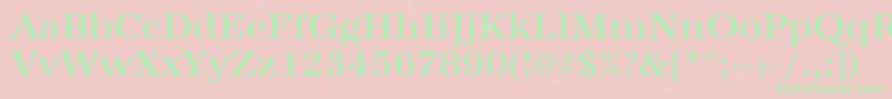 Urwantiquatmedwid Font – Green Fonts on Pink Background