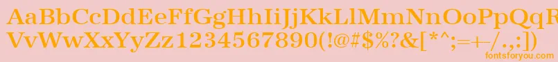 Urwantiquatmedwid Font – Orange Fonts on Pink Background