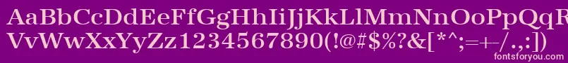 Urwantiquatmedwid Font – Pink Fonts on Purple Background