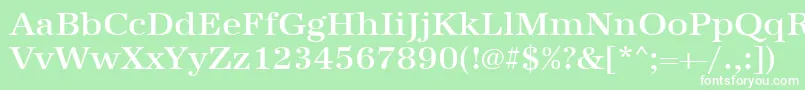 Urwantiquatmedwid Font – White Fonts on Green Background