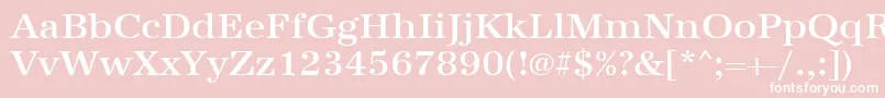 Urwantiquatmedwid Font – White Fonts on Pink Background