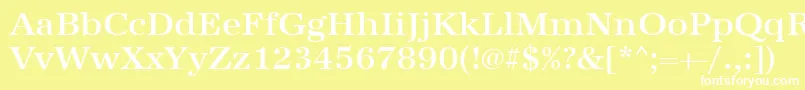 Urwantiquatmedwid Font – White Fonts on Yellow Background