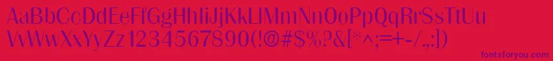 GrenobleLightSf Font – Purple Fonts on Red Background