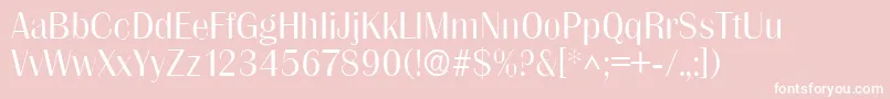 GrenobleLightSf-Schriftart – Weiße Schriften auf rosa Hintergrund