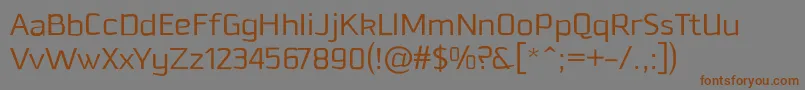 DowntempoLight Font – Brown Fonts on Gray Background