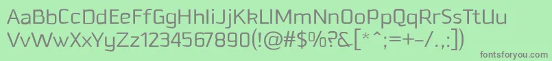DowntempoLight Font – Gray Fonts on Green Background