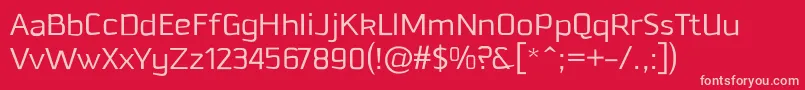 DowntempoLight Font – Pink Fonts on Red Background