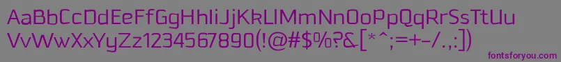 Fonte DowntempoLight – fontes roxas em um fundo cinza