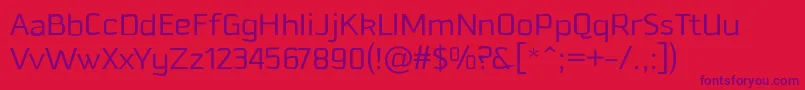 DowntempoLight Font – Purple Fonts on Red Background