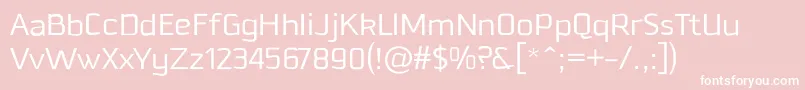 フォントDowntempoLight – ピンクの背景に白い文字