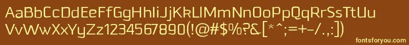 DowntempoLight Font – Yellow Fonts on Brown Background