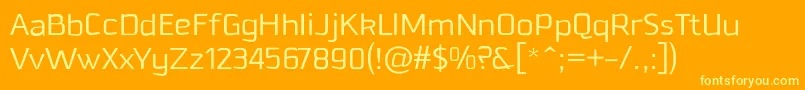 DowntempoLight Font – Yellow Fonts on Orange Background