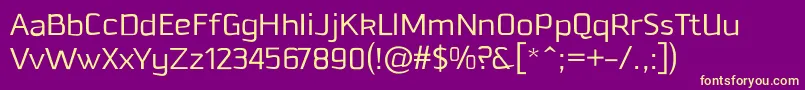 DowntempoLight Font – Yellow Fonts on Purple Background
