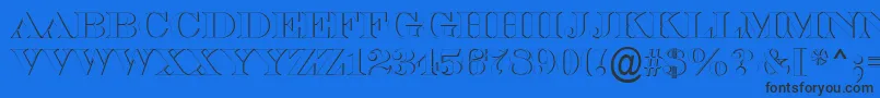 SerifertitulshRegular Font – Black Fonts on Blue Background