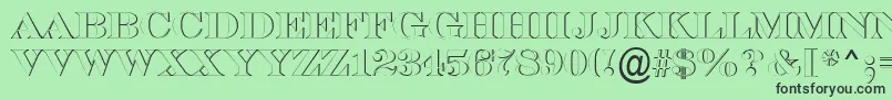 SerifertitulshRegular Font – Black Fonts on Green Background