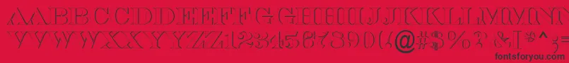 SerifertitulshRegular Font – Black Fonts on Red Background