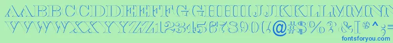 SerifertitulshRegular Font – Blue Fonts on Green Background