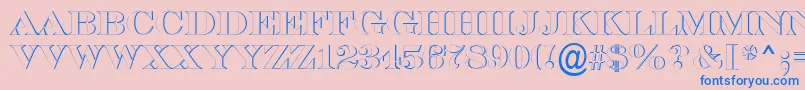 SerifertitulshRegular Font – Blue Fonts on Pink Background