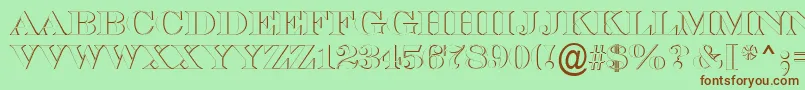 SerifertitulshRegular Font – Brown Fonts on Green Background