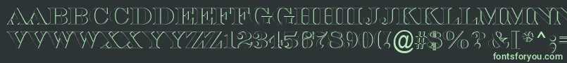 SerifertitulshRegular Font – Green Fonts on Black Background