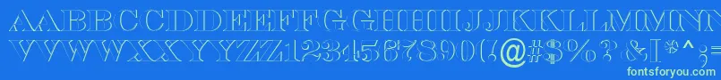 SerifertitulshRegular Font – Green Fonts on Blue Background