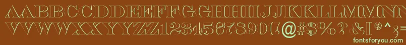 SerifertitulshRegular Font – Green Fonts on Brown Background