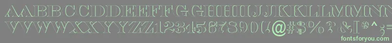 SerifertitulshRegular Font – Green Fonts on Gray Background