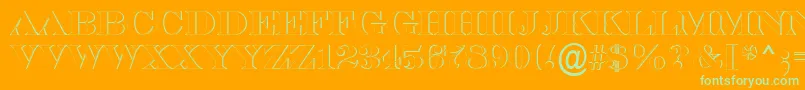 SerifertitulshRegular Font – Green Fonts on Orange Background