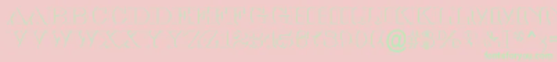 SerifertitulshRegular Font – Green Fonts on Pink Background