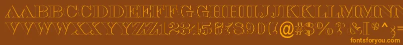 SerifertitulshRegular Font – Orange Fonts on Brown Background