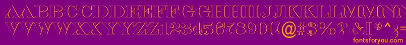 SerifertitulshRegular Font – Orange Fonts on Purple Background