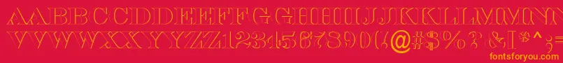 SerifertitulshRegular Font – Orange Fonts on Red Background