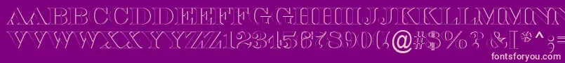 SerifertitulshRegular Font – Pink Fonts on Purple Background