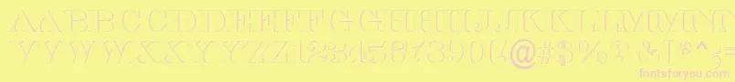 SerifertitulshRegular Font – Pink Fonts on Yellow Background