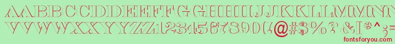 SerifertitulshRegular Font – Red Fonts on Green Background