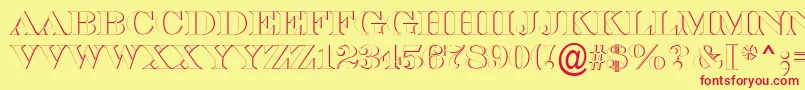 SerifertitulshRegular Font – Red Fonts on Yellow Background