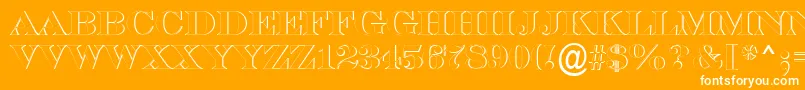 SerifertitulshRegular Font – White Fonts on Orange Background