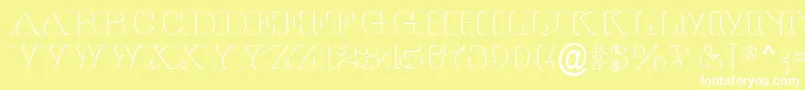 SerifertitulshRegular Font – White Fonts on Yellow Background