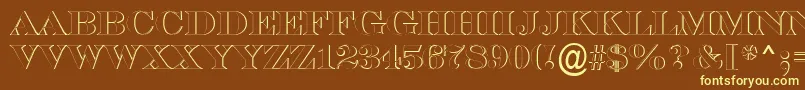 SerifertitulshRegular Font – Yellow Fonts on Brown Background