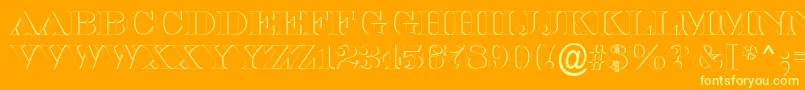SerifertitulshRegular Font – Yellow Fonts on Orange Background