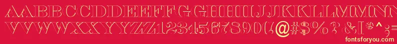 SerifertitulshRegular Font – Yellow Fonts on Red Background