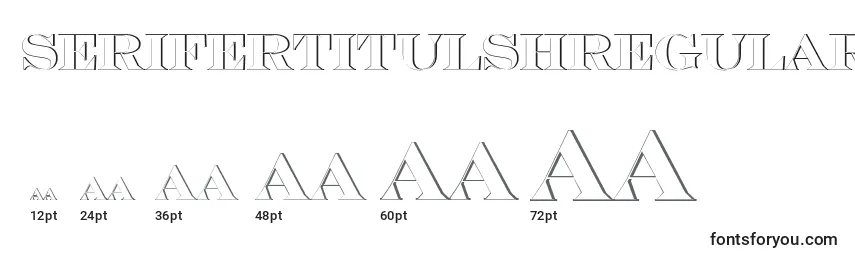 Размеры шрифта SerifertitulshRegular