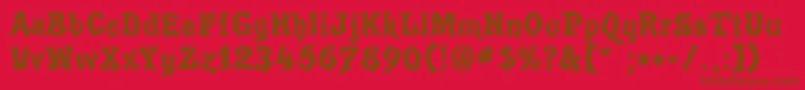 Poultryg Font – Brown Fonts on Red Background