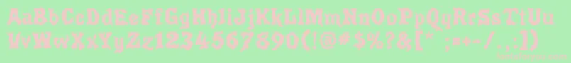 Poultryg Font – Pink Fonts on Green Background