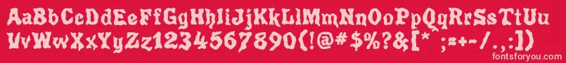 Poultryg Font – Pink Fonts on Red Background
