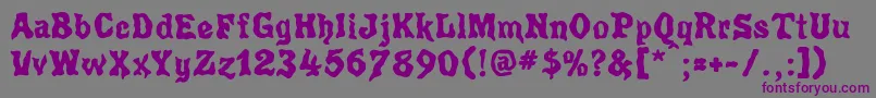 Poultryg Font – Purple Fonts on Gray Background